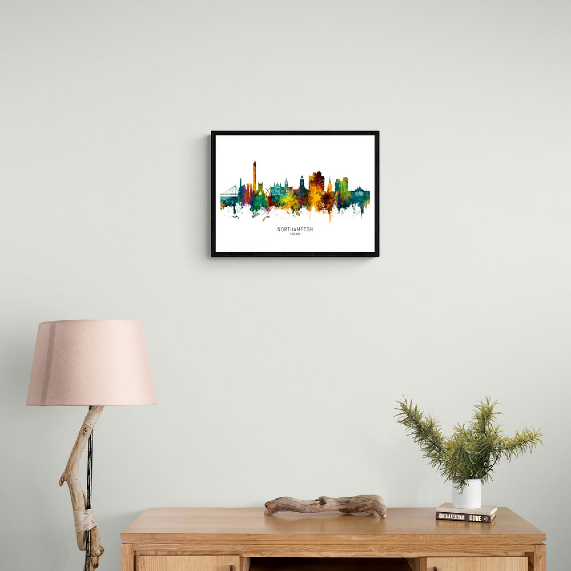 Northampton England Skyline Wall Art